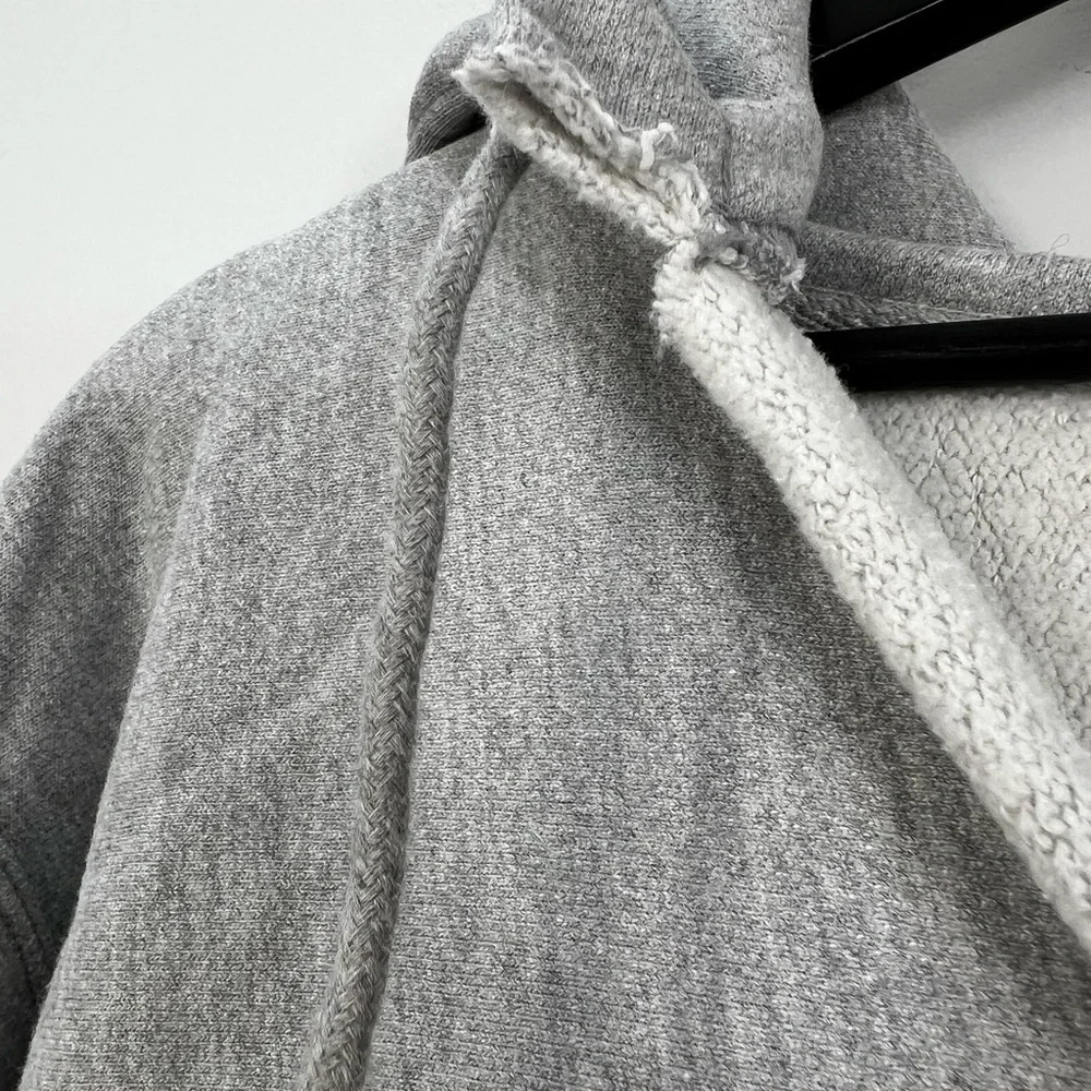 Champion Reverse Weave reworked grey oversized cotton blend hoodie sweatshirt M - Picture 11 of 17